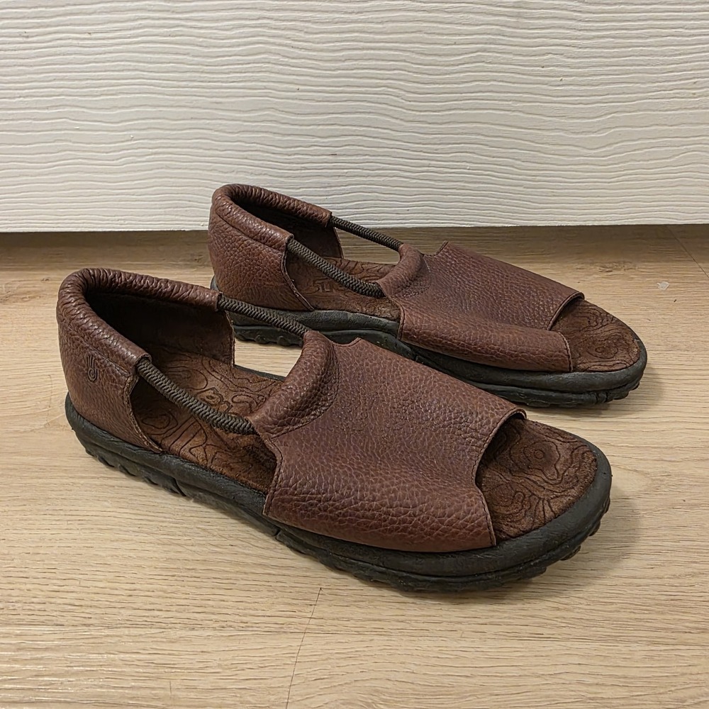 Teva Brown Leather Slingback Grunge Outdoor Granola Girl Phoebe Sandals Size 9 - Picture 2 of 7